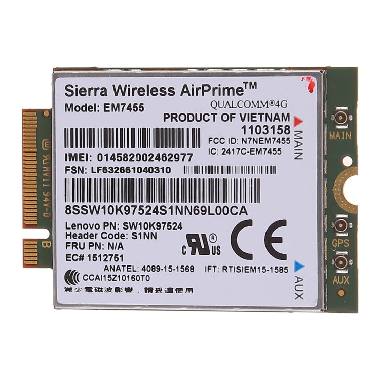 EM7455 Sierra Wireless FDD/TDD LTE Cat6 4G Module, 4G CARD for Lenovo laptop ThinkPad P50 P50S P40 Yoga L460 T460 T460P T460S, EM7455