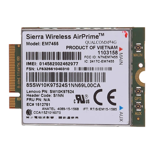 EM7455 Sierra Wireless FDD/TDD LTE Cat6 4G Module, 4G CARD for Lenovo laptop ThinkPad P50 P50S P40 Yoga L460 T460 T460P T460S, EM7455