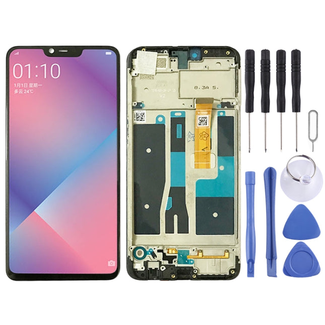 LCD Screen and Digitizer Full Assembly with Frame for OPPO A5 / A3s (High Version), For OPPO A5 ((High Version) )