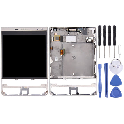 LCD Screen and Digitizer Full Assembly with Frame for BlackBerry Passport Silver Edition, For Passport Silver Edition