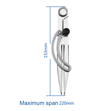 Carbon Steel Head Spacing Gauge Compasses Industrial Leather Side Liner Tool, Length: 153mm, Length: 153mm