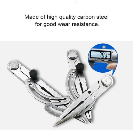 Carbon Steel Head Spacing Gauge Compasses Industrial Leather Side Liner Tool, Length: 153mm, Length: 153mm