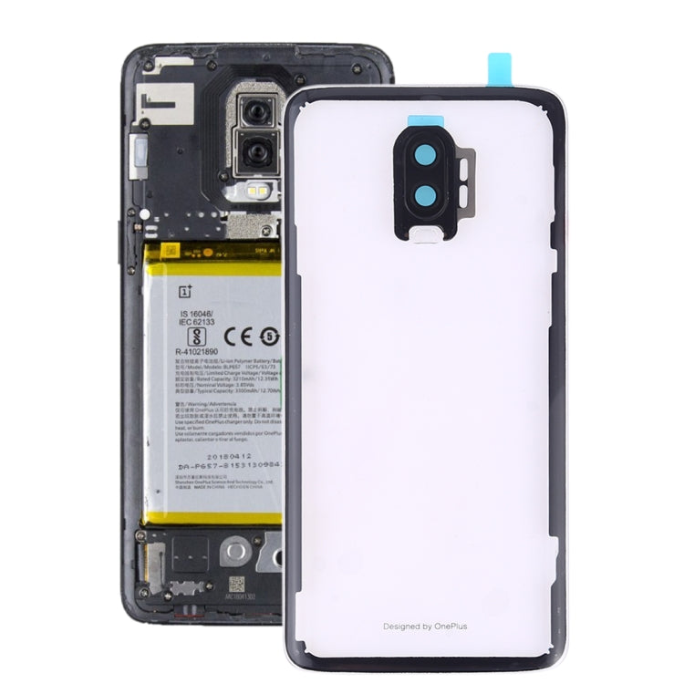 For OnePlus 6T Battery Back Cover with Camera Lens, For OnePlus 6T