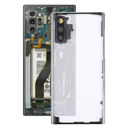 For Samsung Galaxy Note 10 N970 N9700 Transparent Battery Back Cover with Camera Lens Cover , For Galaxy Note 10