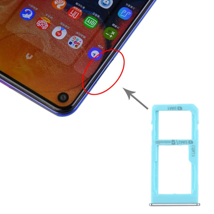For Samsung Galaxy A60 SIM Card Tray + SIM Card Tray / Micro SD Card Tray, For Samsung Galaxy A60, For Samsung Galaxy A60 (Baby Blue)