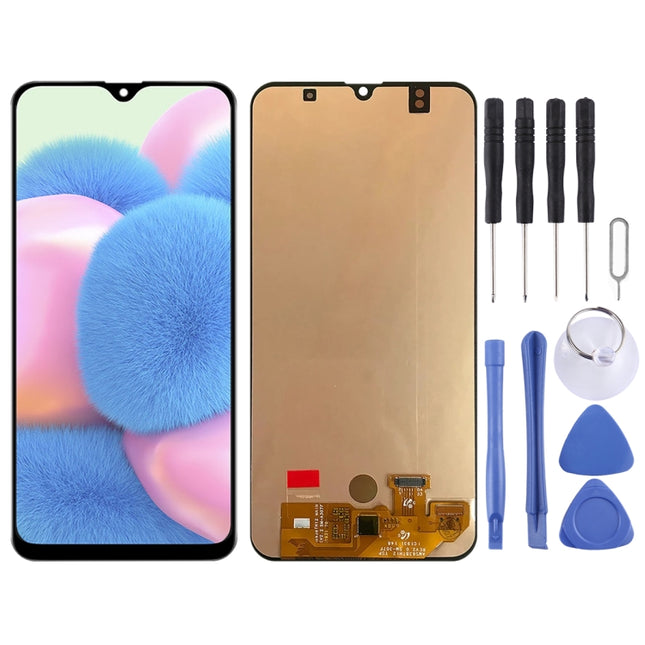 Original Super AMOLED Material LCD Screen and Digitizer Full Assembly for Galaxy A30s, For Samsung Galaxy A30s (Super AMOLED)