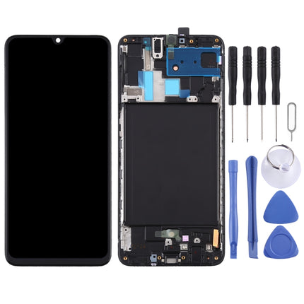 Original Super AMOLED Material LCD Screen and Digitizer Full Assembly with Frame for Galaxy A70, For Samsung Galaxy A70 (Super AMOLED)