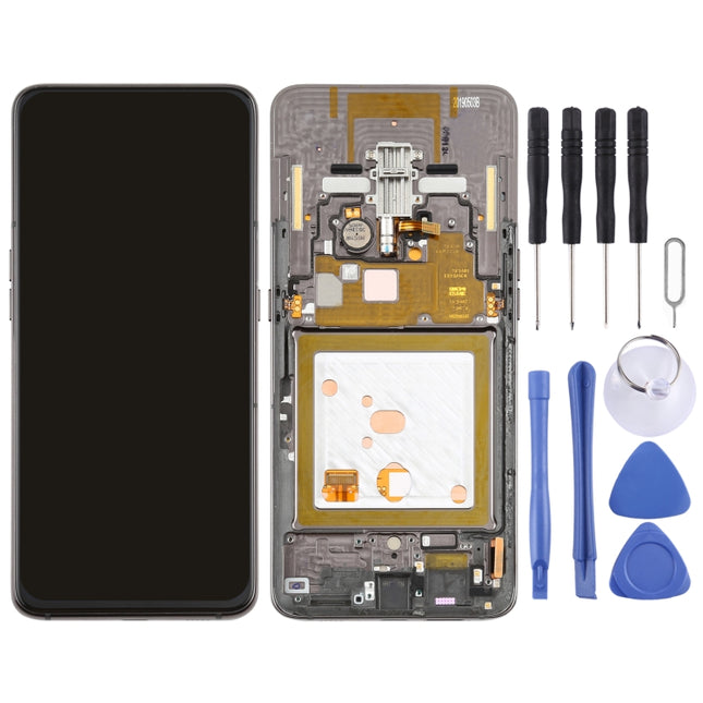 Original Super AMOLED Material LCD Screen and Digitizer Full Assembly with Frame for Galaxy A80, For Samsung Galaxy A80 (Super AMOLED)