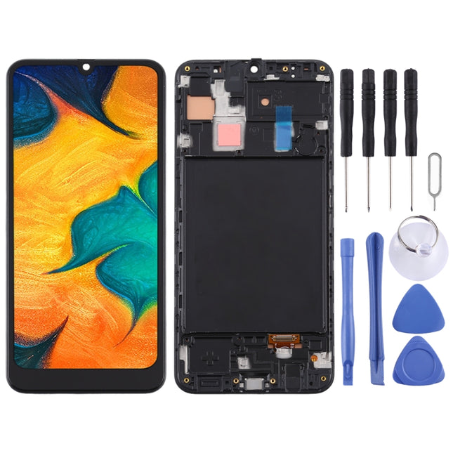 TFT Material LCD Screen and Digitizer Full Assembly With Frame for Samsung Galaxy A30