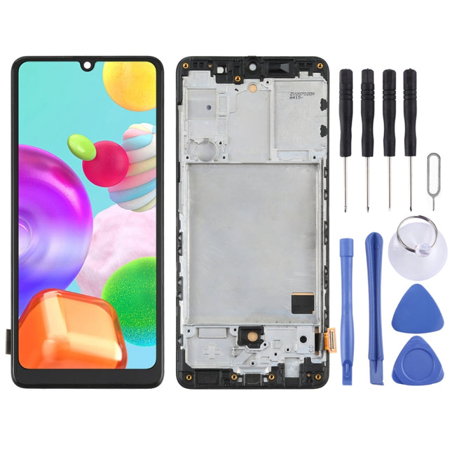 TFT Material LCD Screen and Digitizer Full Assembly with Frame for Samsung Galaxy A41 SM-A415, For Samsung Galaxy A41