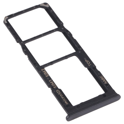 For Samsung Galaxy A12 SM-A125 SIM Card Tray + SIM Card Tray + Micro SD Card Tray, For Samsung Galaxy A12 (Dual Card)