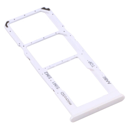 For Samsung Galaxy A12 SM-A125 SIM Card Tray + SIM Card Tray + Micro SD Card Tray, For Samsung Galaxy A12 (Dual Card)
