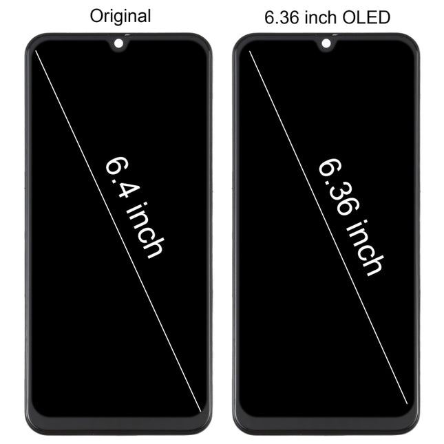 6.36 inch OLED Material LCD Screen and Digitizer Full Assembly with Frame for Samsung Galaxy A50 SM-A505, For Samsung Galaxy A50 (6.36 inch OLED)