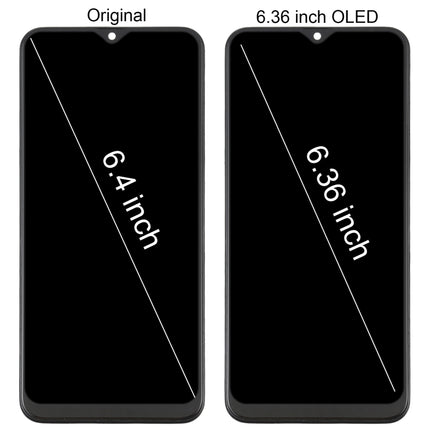 6.36 inch OLED Material LCD Screen and Digitizer Full Assembly with Frame for Samsung Galaxy A20 SM-A205, For Samsung Galaxy A20 (6.36 inch OLED)