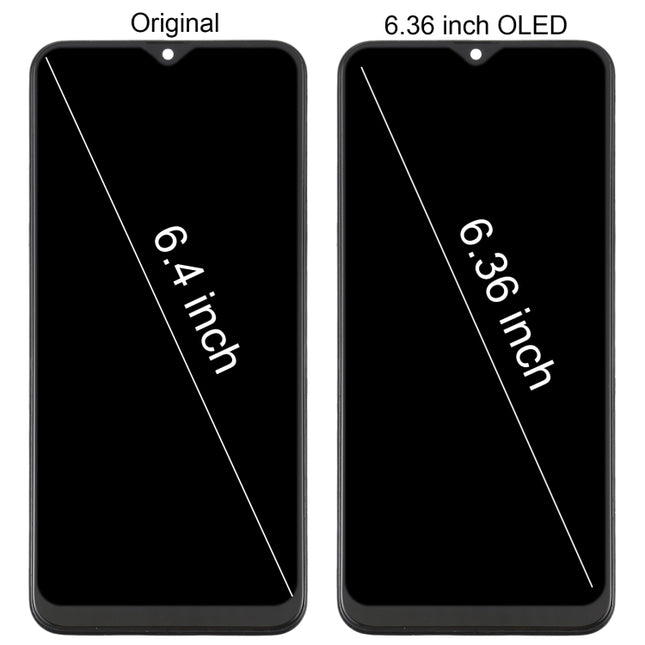 6.36 inch OLED Material LCD Screen and Digitizer Full Assembly with Frame for Samsung Galaxy A20 SM-A205, For Samsung Galaxy A20 (6.36 inch OLED)