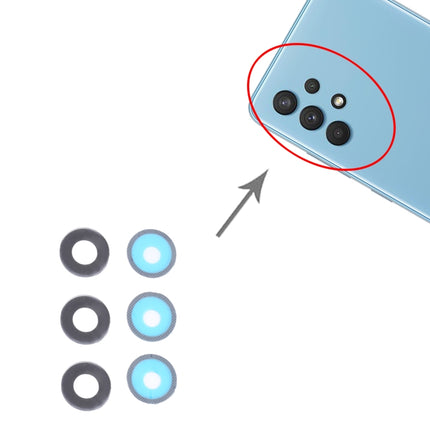 For Samsung Galaxy A32 SM-A325 10pcs Back Camera Lens, For Samsung Galaxy A32