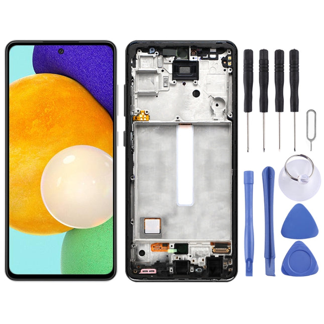 Original LCD Screen and Digitizer Full Assembly With Frame for Samsung Galaxy A52 SM-A526(5G Version), For Samsung Galaxy A52 (5G)