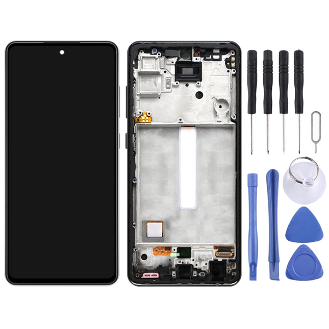 Original LCD Screen and Digitizer Full Assembly With Frame for Samsung Galaxy A52 SM-A526(5G Version), For Samsung Galaxy A52 (5G)