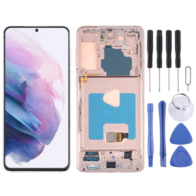 Original LCD Screen and Digitizer Full Assembly With Frame for Samsung Galaxy S21+ 5G SM-G996, For Samsung Galaxy S21+ 5G(Original)