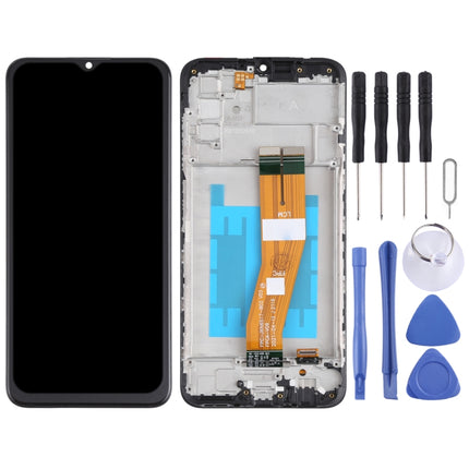 Original LCD Screen and Digitizer Full Assembly with Frame for Samsung Galaxy A03s SM-A037, For Samsung Galaxy A03s (Original)
