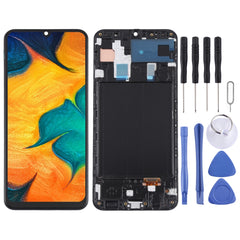 Original LCD Screen and Digitizer Full Assembly with Frame for Samsung Galaxy A30 SM-A305, For Samsung Galaxy A30(Original)