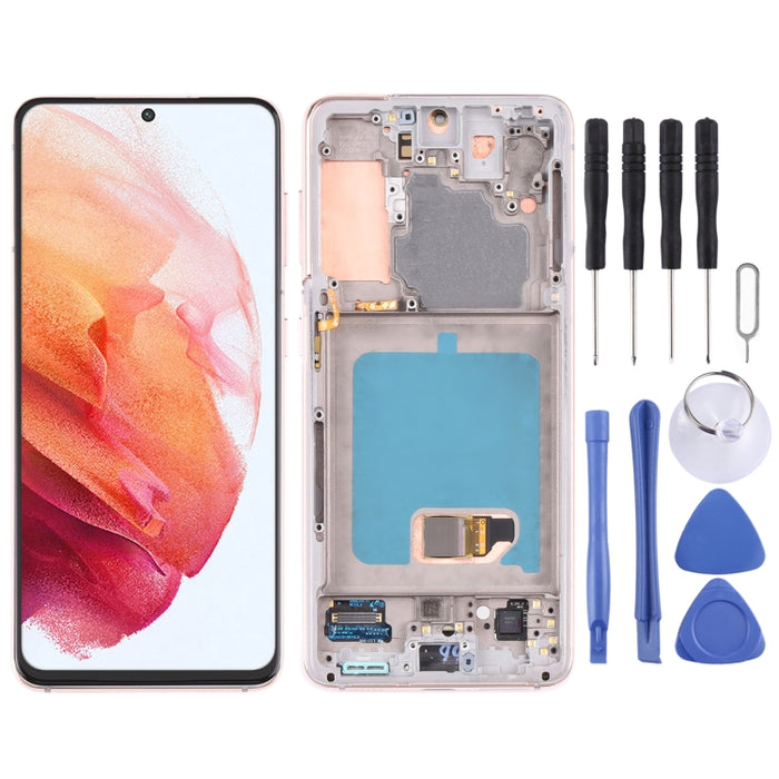 Original LCD Screen + Digitizer with Frame for Samsung Galaxy S21 4G / 5G – Full Assembly