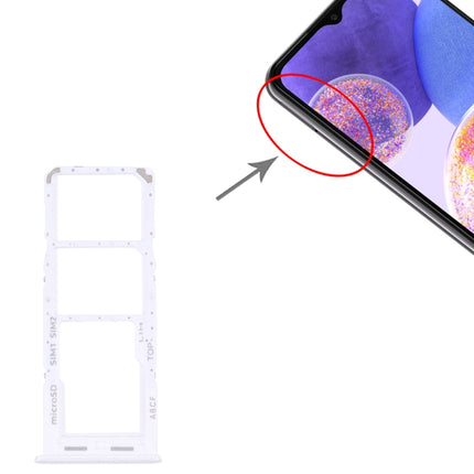 For Samsung Galaxy A23 5G SM-A236B Original SIM Card Tray + SIM Card Tray + Micro SD card tray, For Samsung Galaxy A23 5G