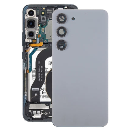 For Samsung Galaxy S23 SM-S911B OEM Glass Battery Back Cover with Camera Lens Frame, For Samsung Galaxy S23 (with Camera Cover)