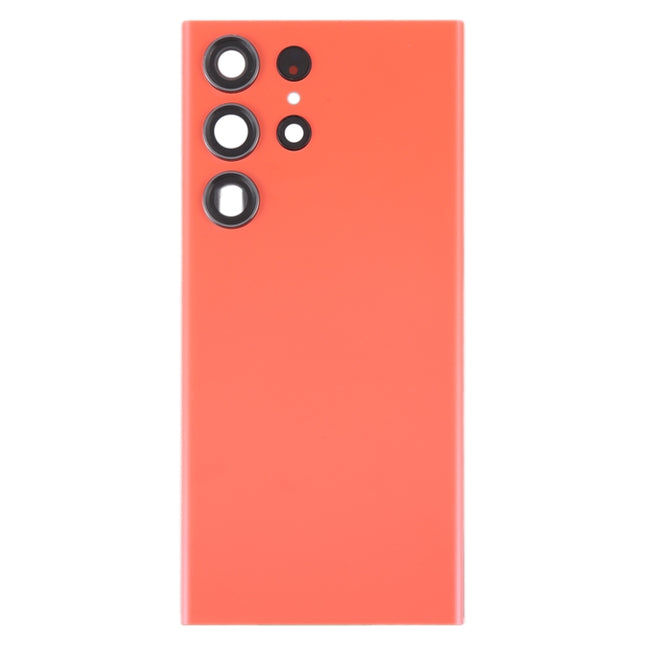 For Samsung Galaxy S23 Ultra SM-S918 Glass Battery Back Cover with Camera Lens Cover, For Samsung Galaxy S23 Ultra(with Camera Cover)