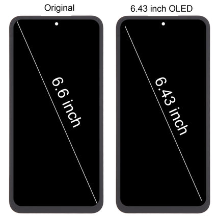 For Samsung Galaxy A55 SM-A556B 6.43 inch OLED LCD Screen Digitizer Full Assembly with Frame, For Samsung Galaxy A55 6.43 inch (OLED)