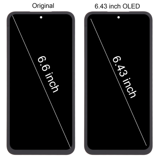For Samsung Galaxy A55 SM-A556B 6.43 inch OLED LCD Screen Digitizer Full Assembly with Frame, For Samsung Galaxy A55 6.43 inch (OLED)