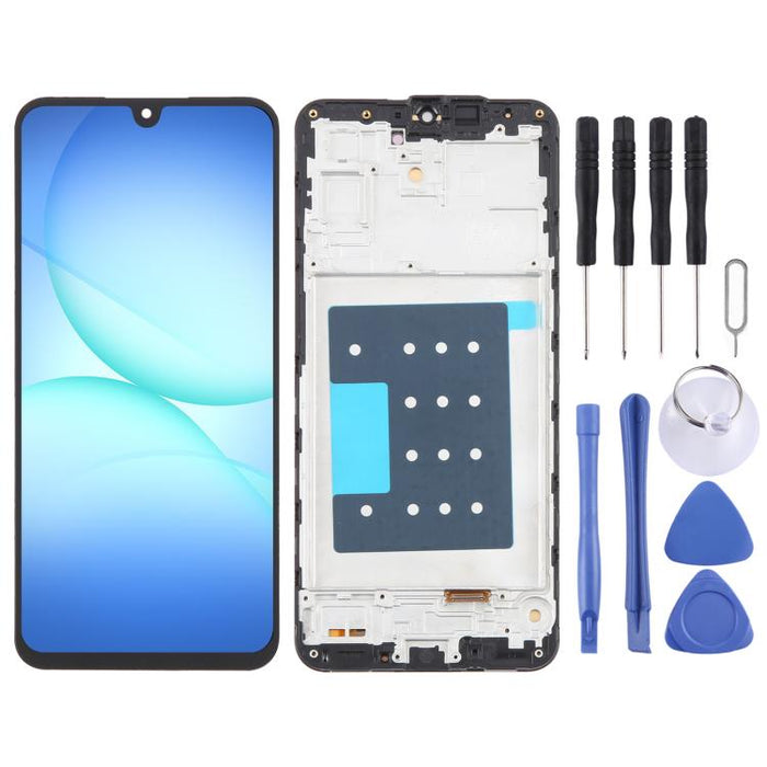 For Samsung Galaxy A17 5G SM-A176B OLED LCD Screen Digitizer Full Assembly with Frame, For Samsung Galaxy A17 5G