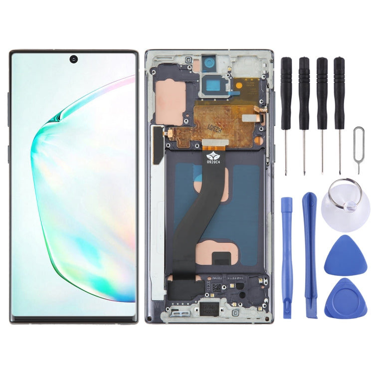 TFT Material LCD Screen for Samsung Galaxy Note10 Digitizer Full Assembly With Frame/Handwriting, Not Supporting Fingerprint Identification, For Samsung Galaxy Note10(TFT)