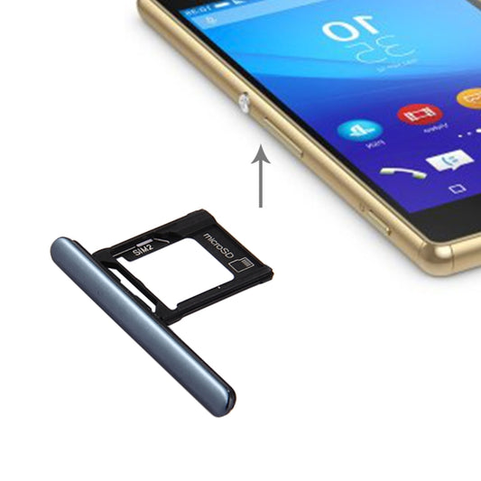 Bandeja para tarjeta Micro SD/SIM + tapón antipolvo para puerto de ranura de tarjeta para Sony Xperia XZ Premium (versión Dual SIM), para Xperia XZP Dual SIM, para XZP Dual SIM