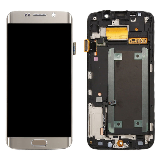 Original LCD Screen and Digitizer Full Assembly with Frame For Samsung Galaxy S6 Edge SM-G925F, For Samsung Galaxy S6 Edge