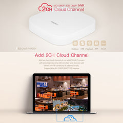 ESCAM PVR204 1080P 4CH+2CH ONVIF NVR Digital Video Recorder with 2CH Cloud Channel for IP Camera System, PVR204