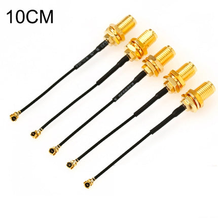 5 PCS / Set RG178 Ufl / IPX / IPEX to SMA Female Adapter Braid Cable, Length:10cm, 10cm