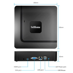 SriHome NVS003 4K Ultra HD 16 Channel Network Video Recorder, AU Plug, SPC2634AU, SPC2634EU, SPC2634UK, SPC2634US