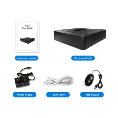 SriHome NVS003 4K Ultra HD 16 Channel Network Video Recorder, AU Plug, SPC2634AU, SPC2634EU, SPC2634UK, SPC2634US