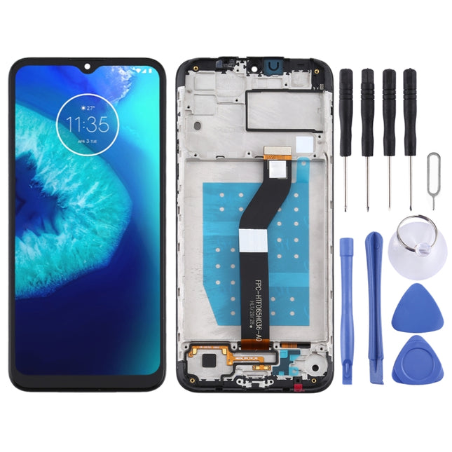 LCD Screen and Digitizer Full Assembly With Frame for Motorola Moto G8 Power Lite, For Moto G8 Power Lite