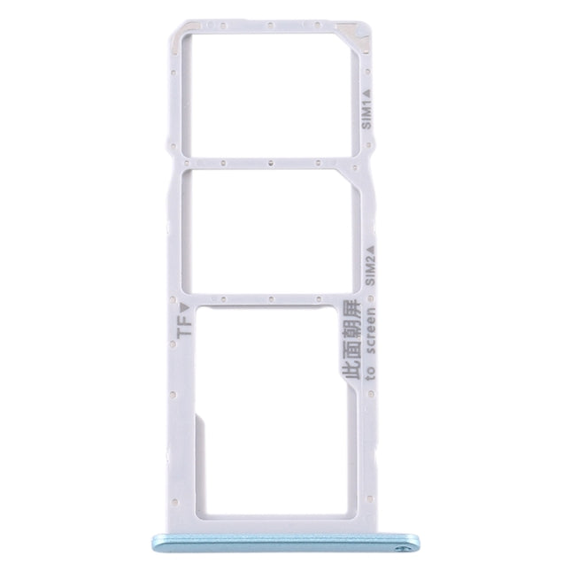 SIM Card Tray + SIM Card Tray + Micro SD Card Tray for Huawei Y6p, For Huawei Y6p