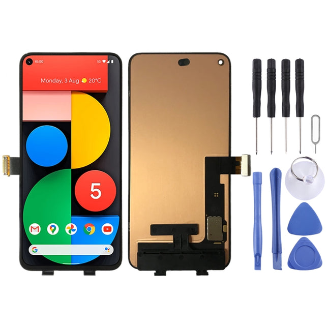 Original OLED Material LCD Screen and Digitizer Full Assembly for Google Pixel 5 GD1YQ GTT9Q, For Google Pixel 5(Original)