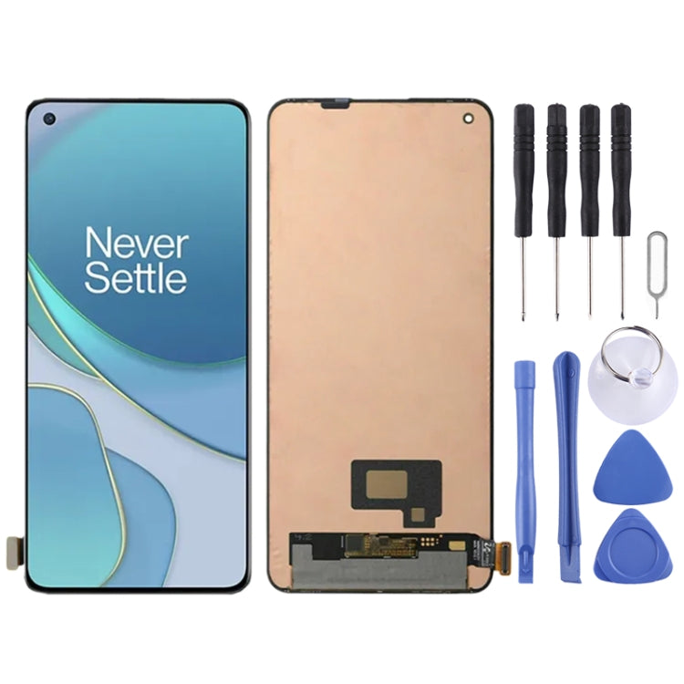 TFT LCD Screen For OnePlus 8T 5G KB2001 KB2000 KB2003 with Digitizer Full Assembly, Not Supporting Fingerprint Identification, For OnePlus 8T 5G(AMOLED)