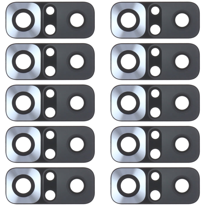 10 PCS Back Camera Lens for Xiaomi Redmi Note 10 4G M2101K7AI M2101K7AG, For Xiaomi Redmi Note 10 4G, For Xiaomi Redmi Note 10 4G(Black)
