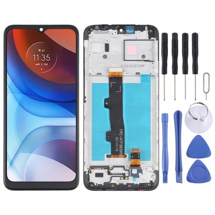 LCD Screen and Digitizer Full Assembly with Frame for Motorola Moto E7 Power PAMH0001IN PAMH0010IN PAMH0019IN, For Motorola Moto E7 Power