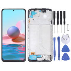 OLED Material LCD Screen and Digitizer Full Assembly With Frame for Xiaomi Redmi Note 10 4G / Redmi Note 10s 4G / Redmi Note 11 SE India / Poco M5s  M2101K7AI M2101K7AG M2101K7BG M2101K7BI M2101K7BNY