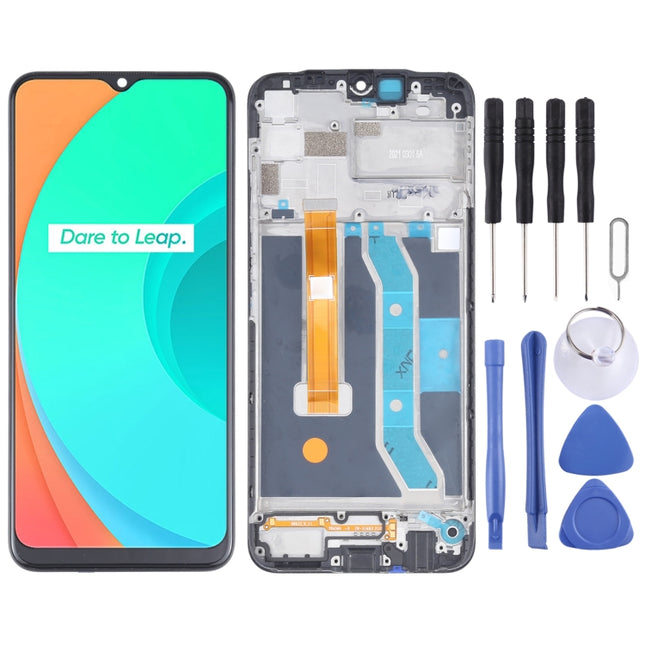 Original LCD Screen and Digitizer Full Assembly With Frame for OPPO Realme C11 RMX2185