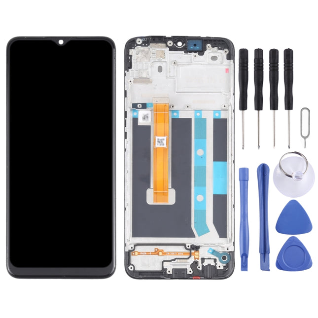 Original LCD Screen and Digitizer Full Assembly With Frame for OPPO A15 / A15S / A35 / A16K CPH2185 CPH2179 PEHM00, For OPPO A15