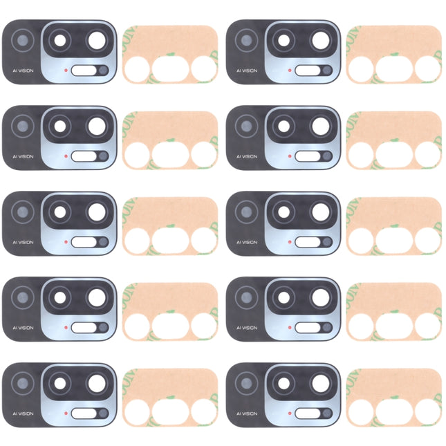 10 PCS Back Camera Lens for Xiaomi Redmi Note 10 5G / Redmi Note 10T 5G M2103K19G M2103K19C
