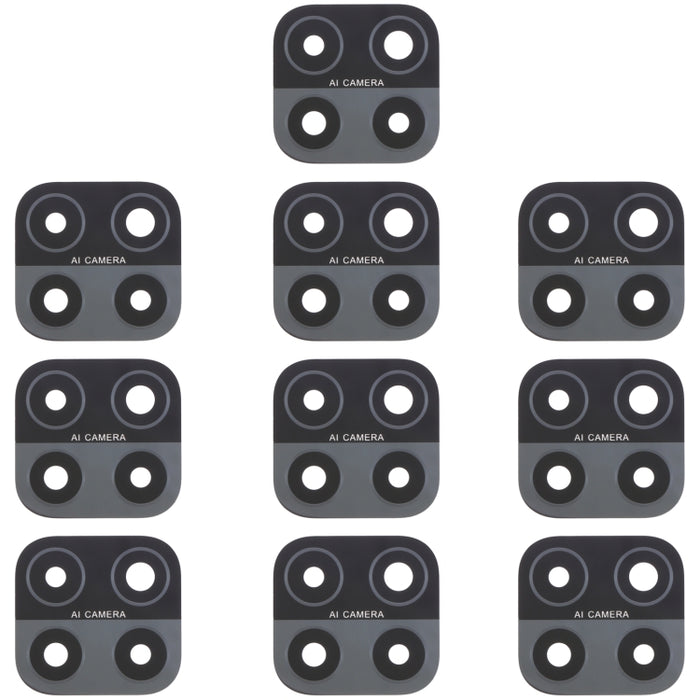 For OPPO A15 / A15s / A35 CPH2185 CPH2179 PEHM00 10pcs Back Camera Lens, For OPPO A15 / A15s